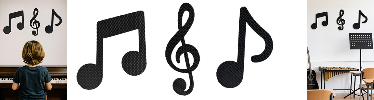 Pěnová samolepicí dekorace NOTY